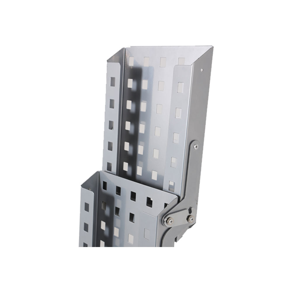 Cascade 4 Pocket Leaflet Dispenser Has Grey Steel A4 Brochure Pockets With Punched Holes