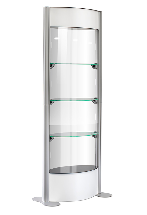 Plain Centro Display Pod With Perspex Panels In Use