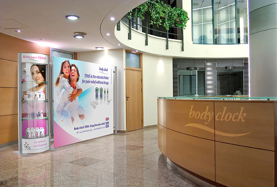 Centro Display Pod in Use with Centro Stand