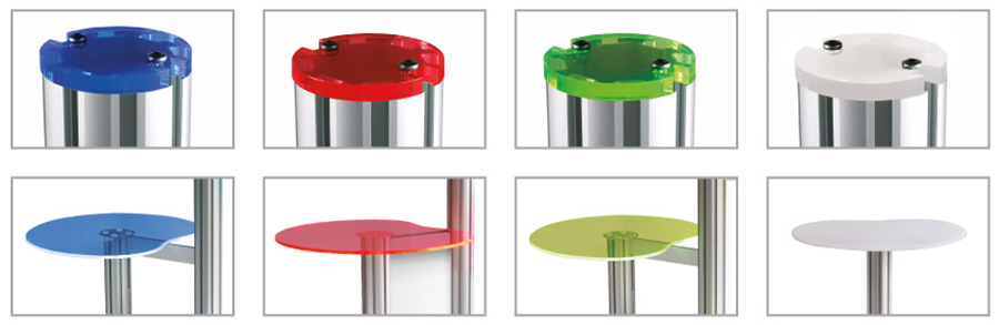 Four Acrylic Finishes - Blue, Red, Green or Frost White