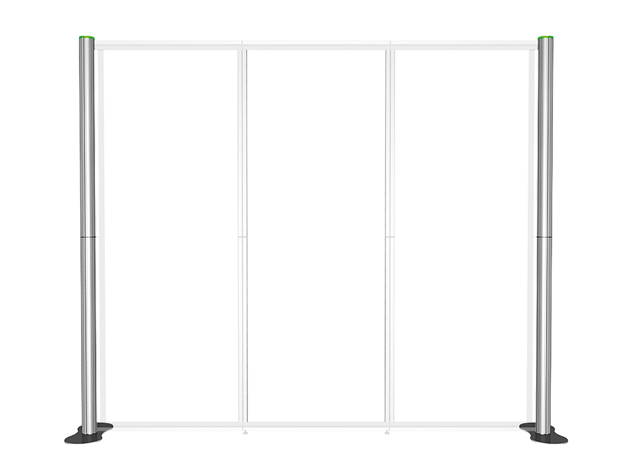 Aluminium Posts with Steel Bases
