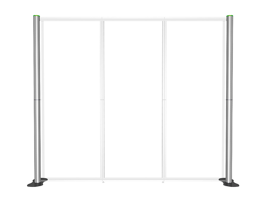 Centro Aluminium Posts with Steel Bases