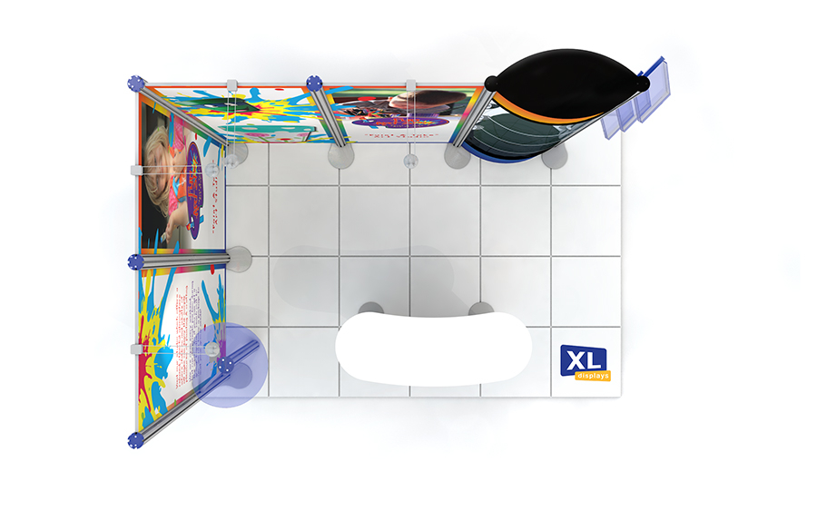 Plan View of 2x3m Centro Modular Exhibition Stands