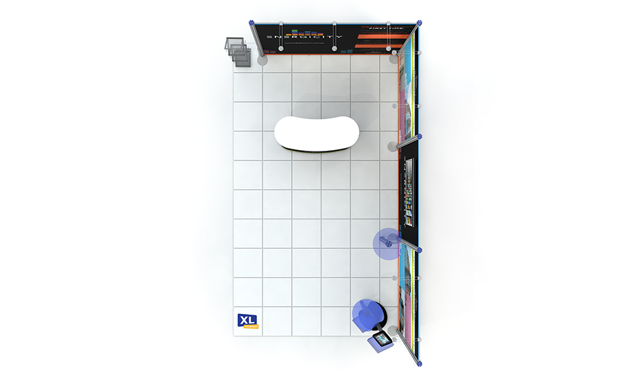 Centro Stand L-Shape 5x3m - Plan View