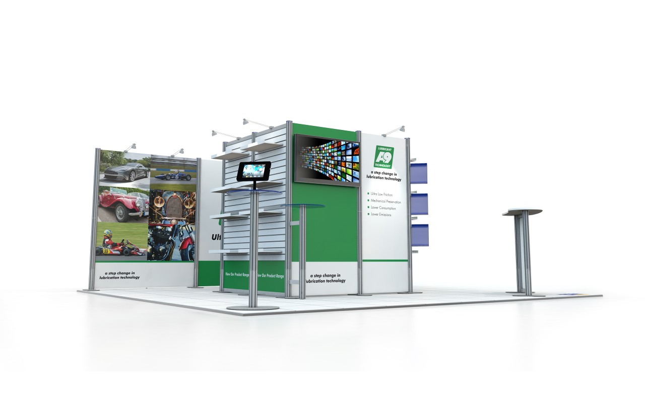 5x5m Centro Exhibition Stand With Built-in Locking Cupboard