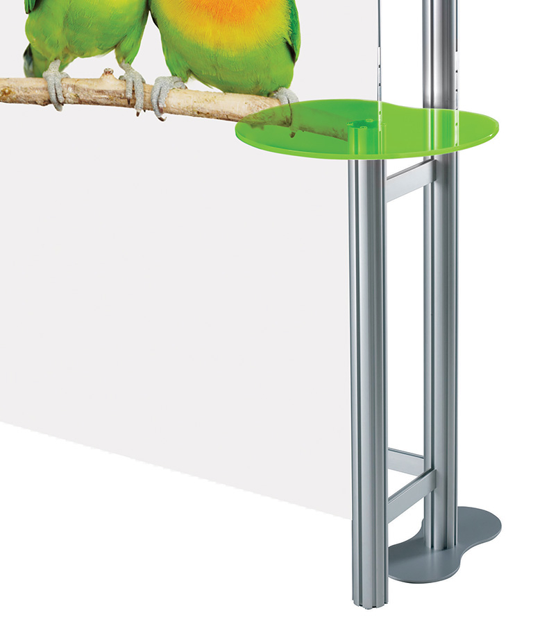 Podium Table with Green Acrylic Top