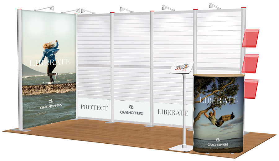 Centro Slatwall with Centro Display Stand and Accessories
