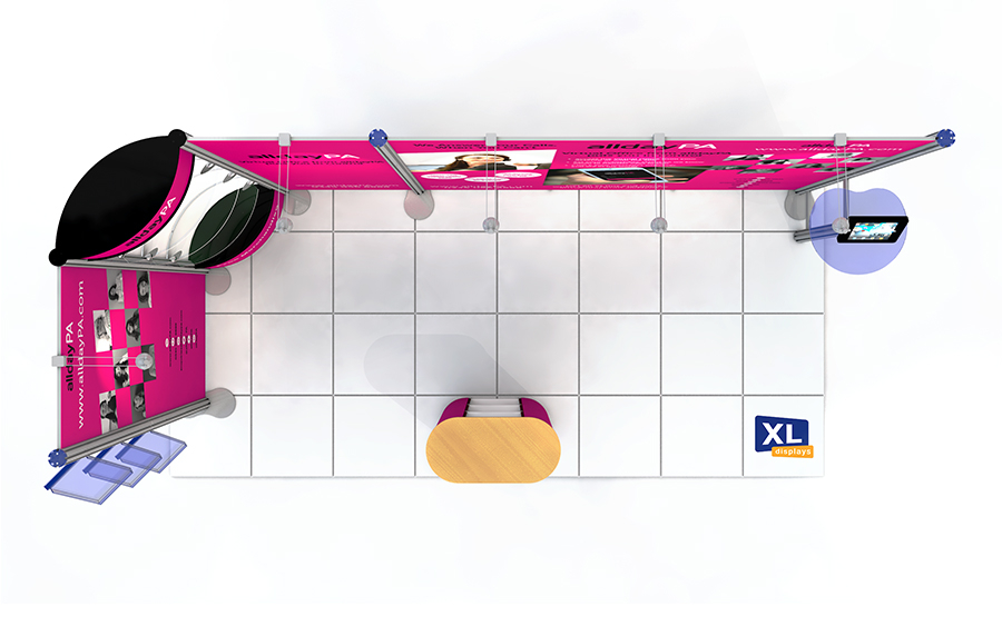 Plan View of 2x4m Centro Display System