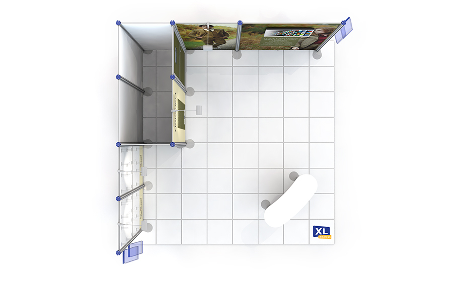 4x4m Centro Stand Plan View