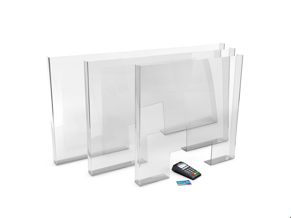 CLARITY MODULAR SNEEZE SCREEN GUARD - Easy To Deploy And Can Be Used on Any Counter Top At Shops, Pharmacists, Doctors, Hospitals And Cashier Desks