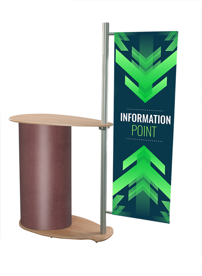 Comet Counter With Printed Banner & Fabric Wrap