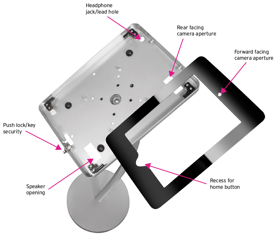 Features of the iPad Curve Enclosure (Old Design Pre February 2022)