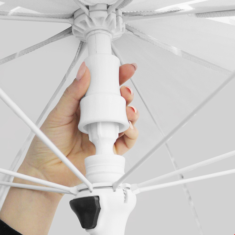 Custom Printed Parasol Head Tilt Slider Enables You to Create Shade in Any Direction