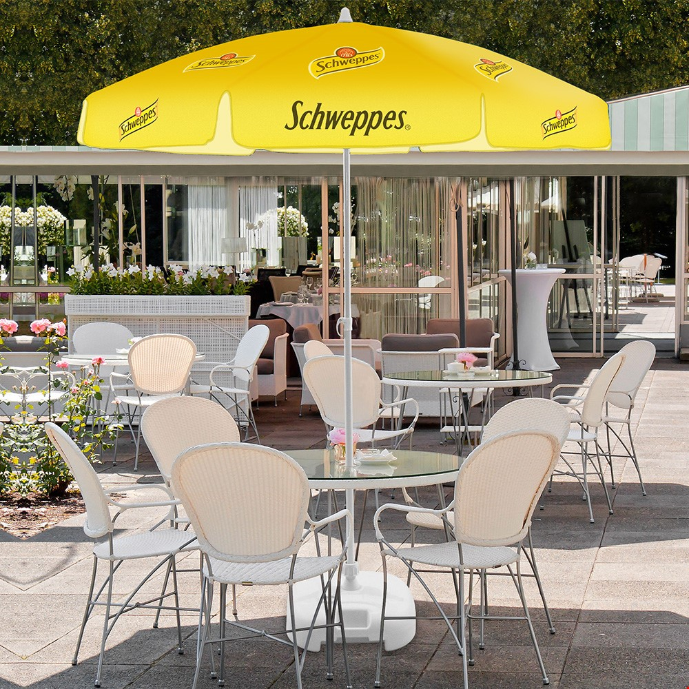 Branded Garden Umbrellas Can be Used in Any Outdoor Garden For Alfresco Dining