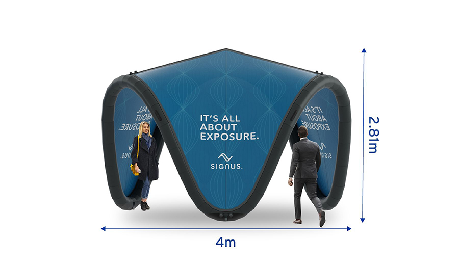 Signus ONE Branded Inflatable Pavilion 4m 