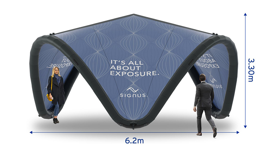 Signus ONE Inflatable Pavilion 6m With Full Printed Roof