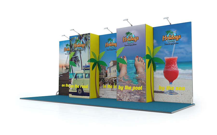 Linear Exhibition Back Wall Display
