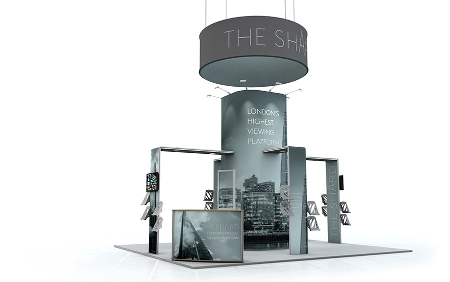 Linear Vector Exhibition Stand Complete With Linear Counters & Accessories
