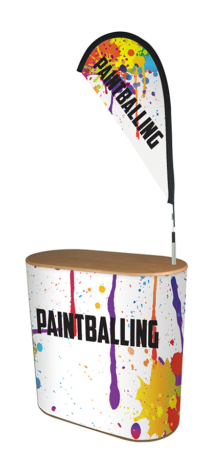 Promotional Flag for Exhibition Counter (Counter Not Included)