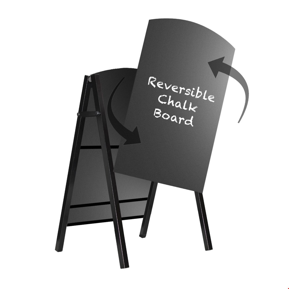 DELUXE Chalkboard A-Frame Sign Has A Reversible Blackboard Panel - Simply Remove, Flip And Reinsert To Display A New Message