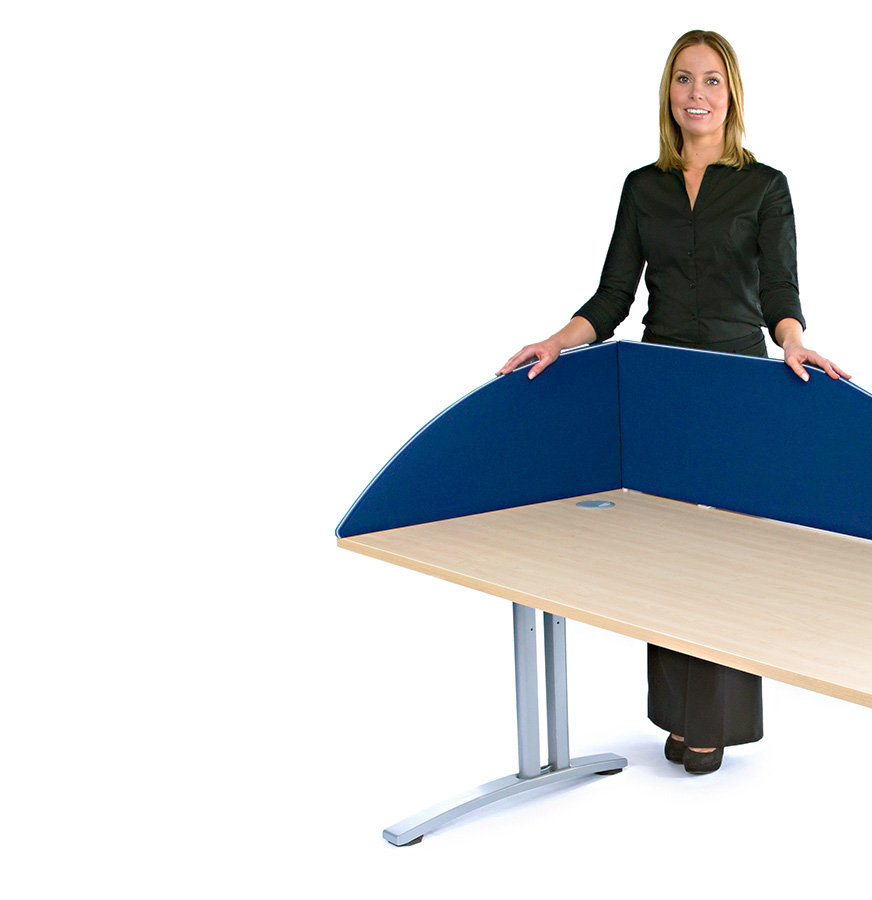 Standard Acoustic Radius Shape Desk Divider