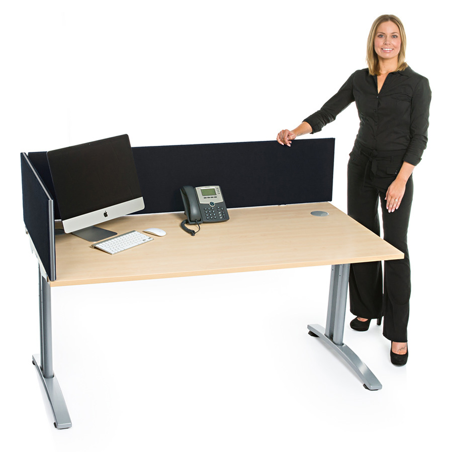 Straight Desk Screen with Acoustic Properties