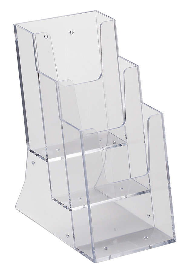 Table Top Literature Holder: Size DL (1/3 A4) - 3 Pocket