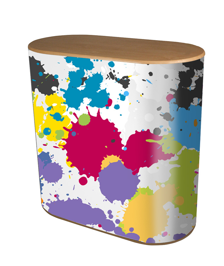 Promotional Counter with Printed Graphic Wrap