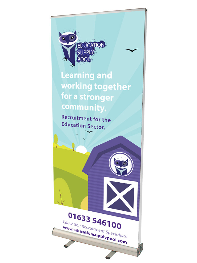 Dragonfly 2 Pull Up Banner Stand - Printed Banners on Both Sides