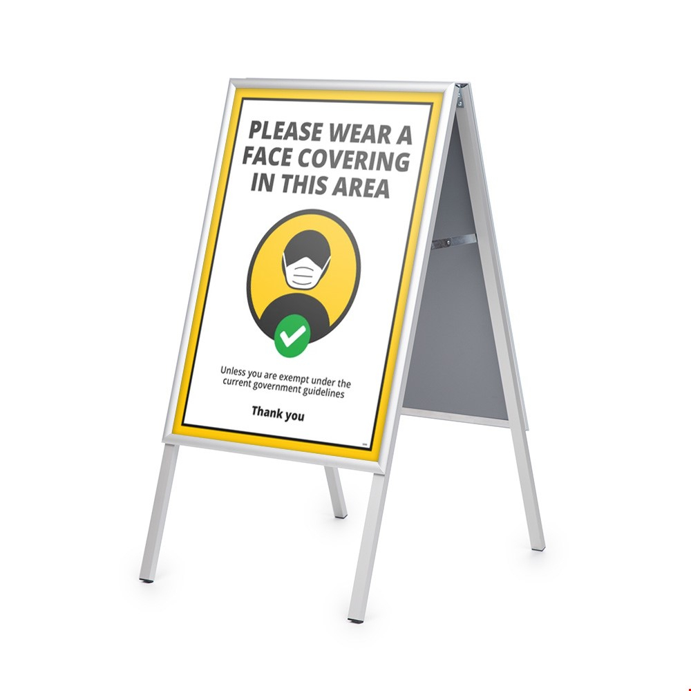 ECO-Lite A1 A-Frame Pavement Sign Can Be Used To Remind Customers To Wear A Face Mask