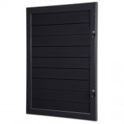 Enclosed Bulletin Board in Jet Black