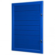 Enclosed Bulletin Board in Ultramarine Blue