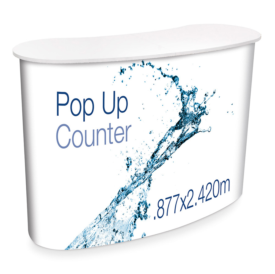 Eurostand Pop Up Counter 2x2 White Top
