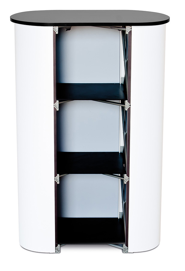 Eurostand Pop Up Counter 2x1 Black Top - Rear