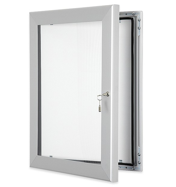 Wall Mounted External Noticeboard With Silver Frame