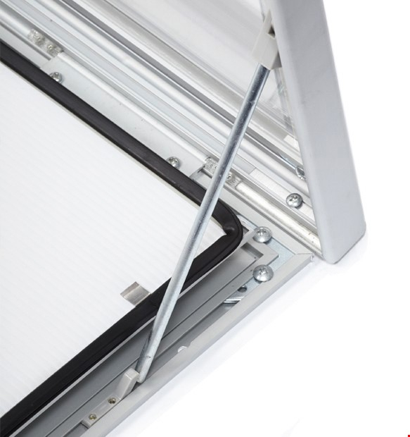 High Grade Hinge System For A Secure Outdoor Poster Frame