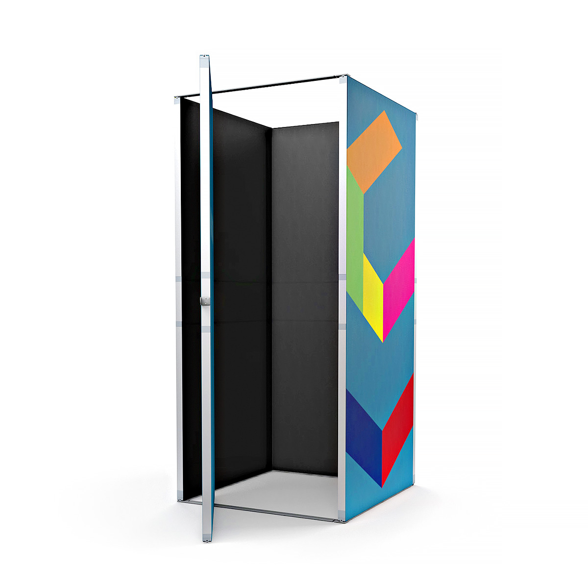 FABLOK® Exhibition Stand Storage Cupboard Access Panel Door Open.
