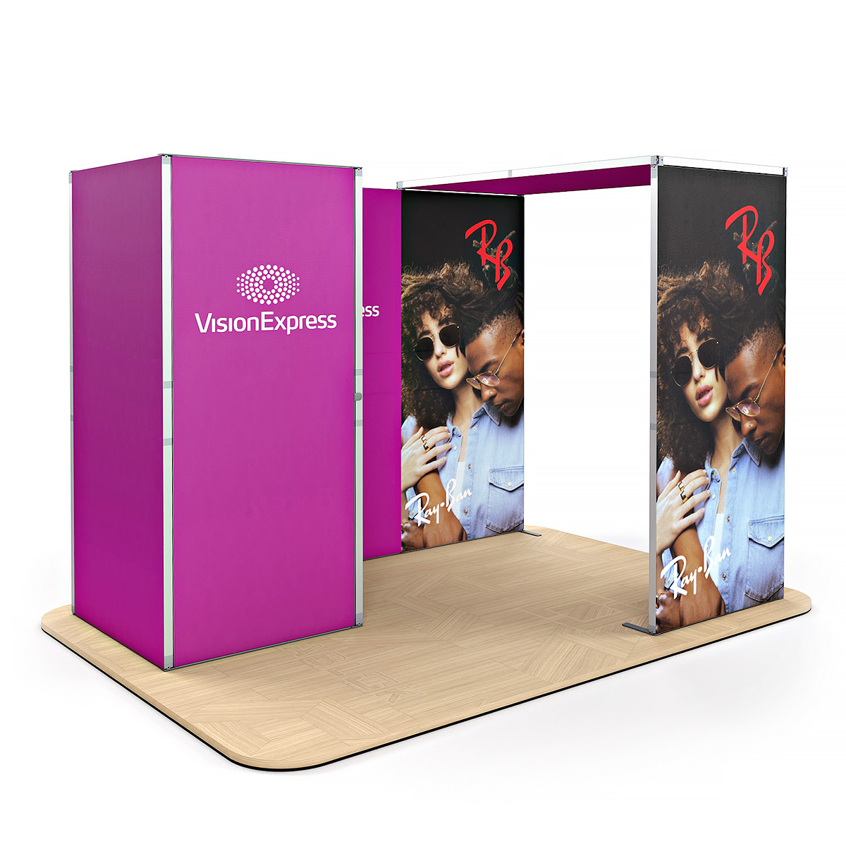 FABLOK® Fabric Display Stand Exhibition Backdrop With Display Arch 3x2