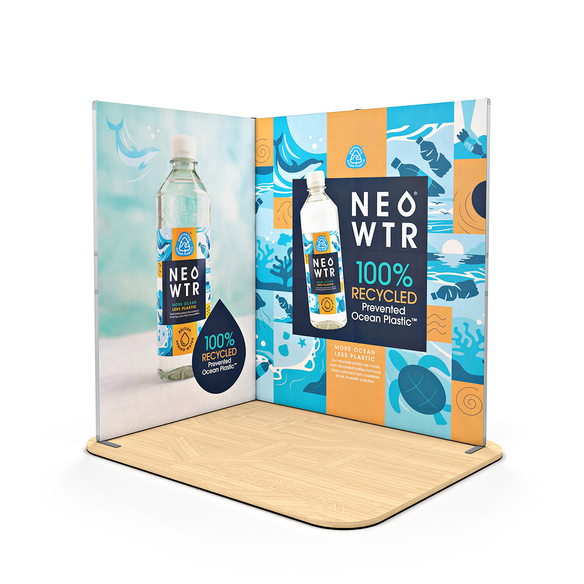 FABLOK® Fabric Display Stand Corner Display 2x2