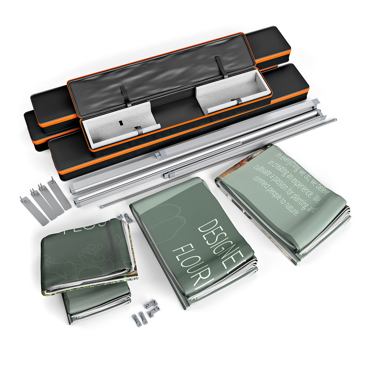FABLOK® Exhibition Stand Backdrop SEG Frames Aluminium Banner Hardware And Tension Fabric Graphics For 4x2 Display.