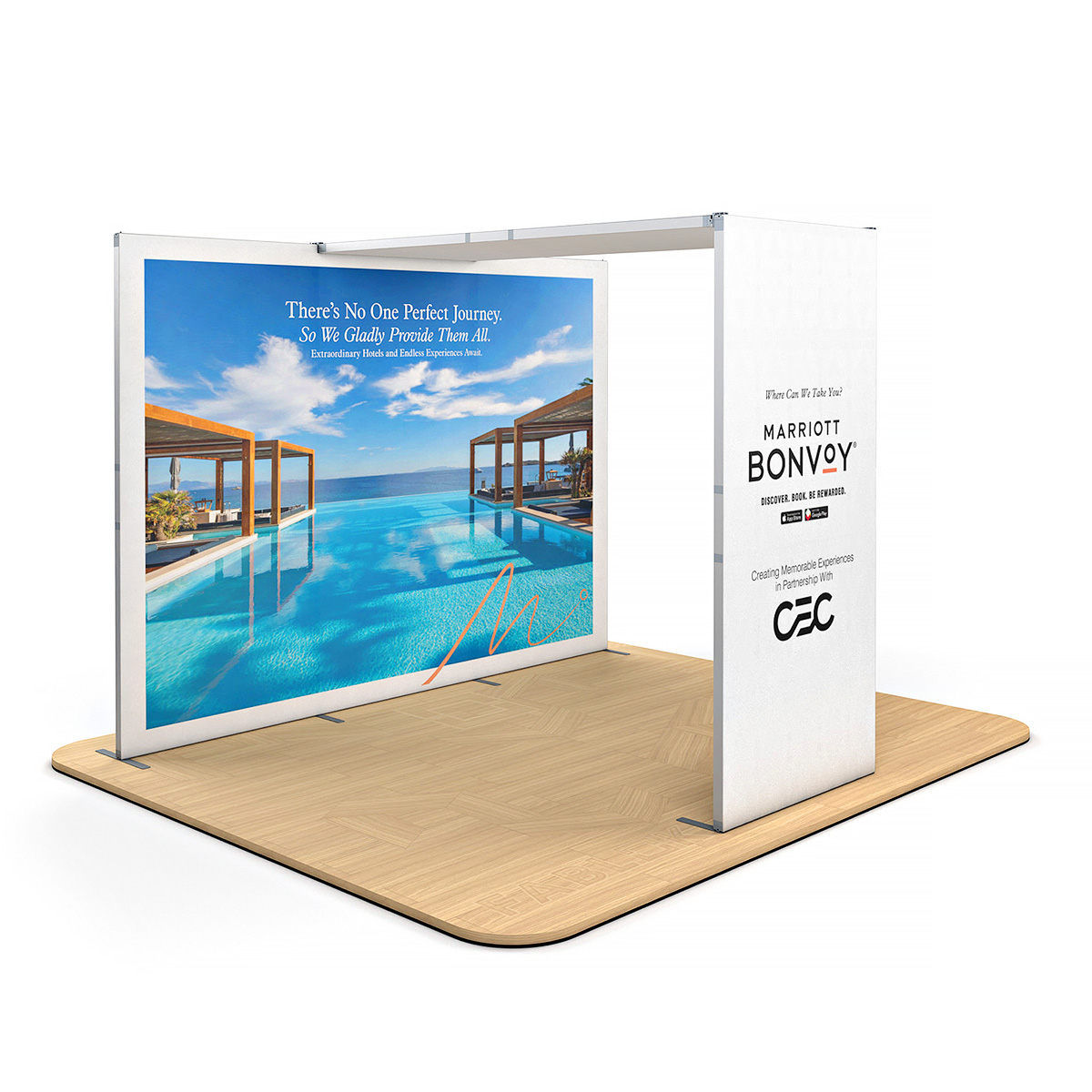 FABLOK<sup>®</sup> Fabric Exhibition Stand Backwall With Display Arch 3x3