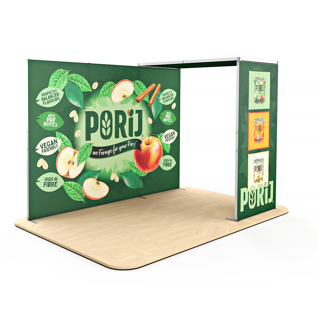 FABLOK® Fabric Exhibition Stand Backwall With Display Arch 3x2
