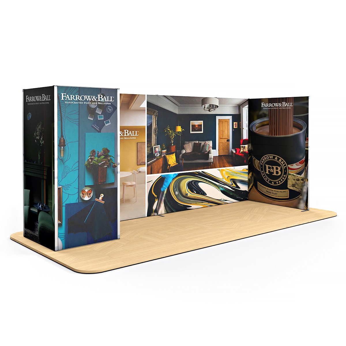 FABLOK<sup>®</sup> Modular Fabric Exhibition Stand Booth Display With Storage Cupboard 5x2