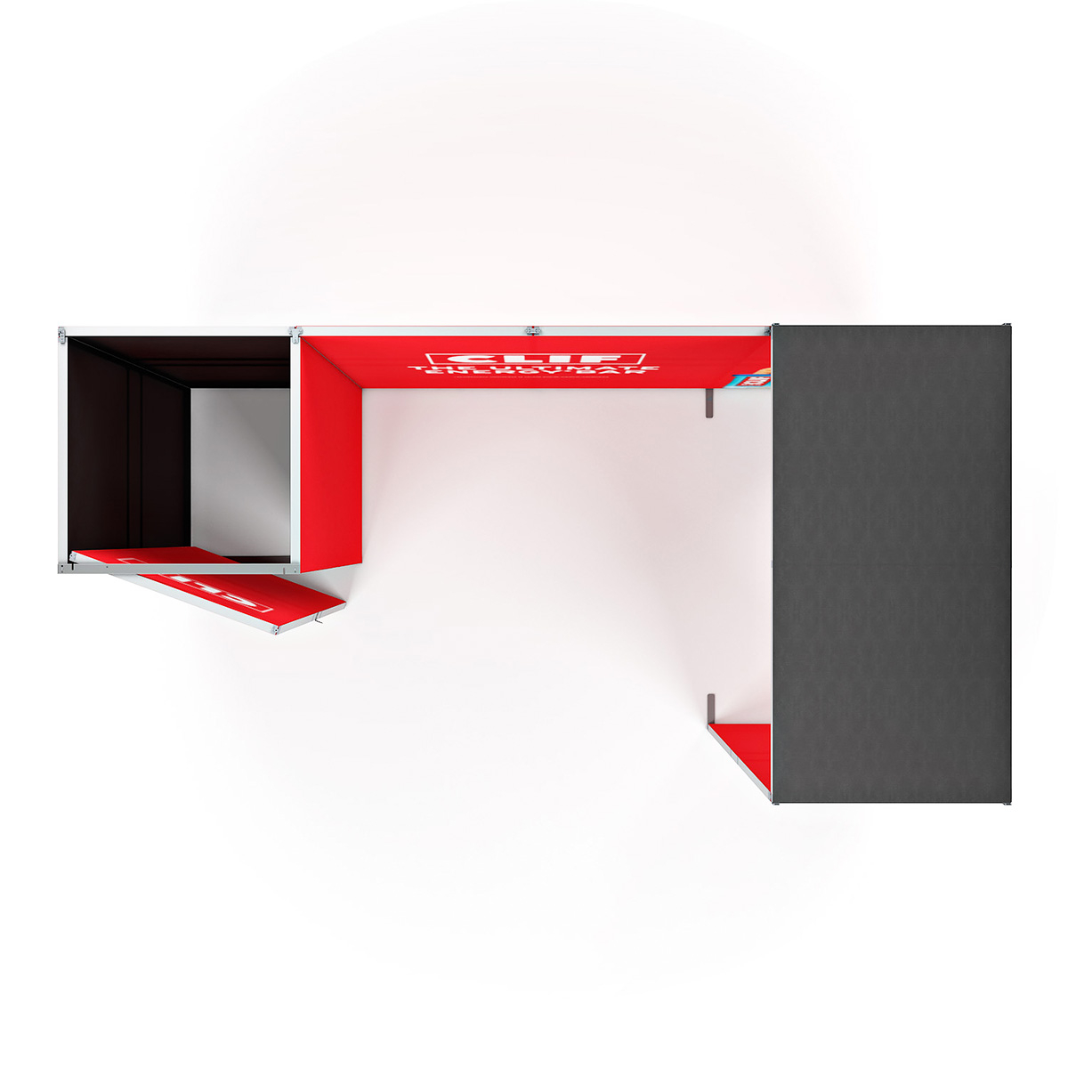 Overhead Plan View of FABLOK® Modular Exhibition Stand 4m x 2m