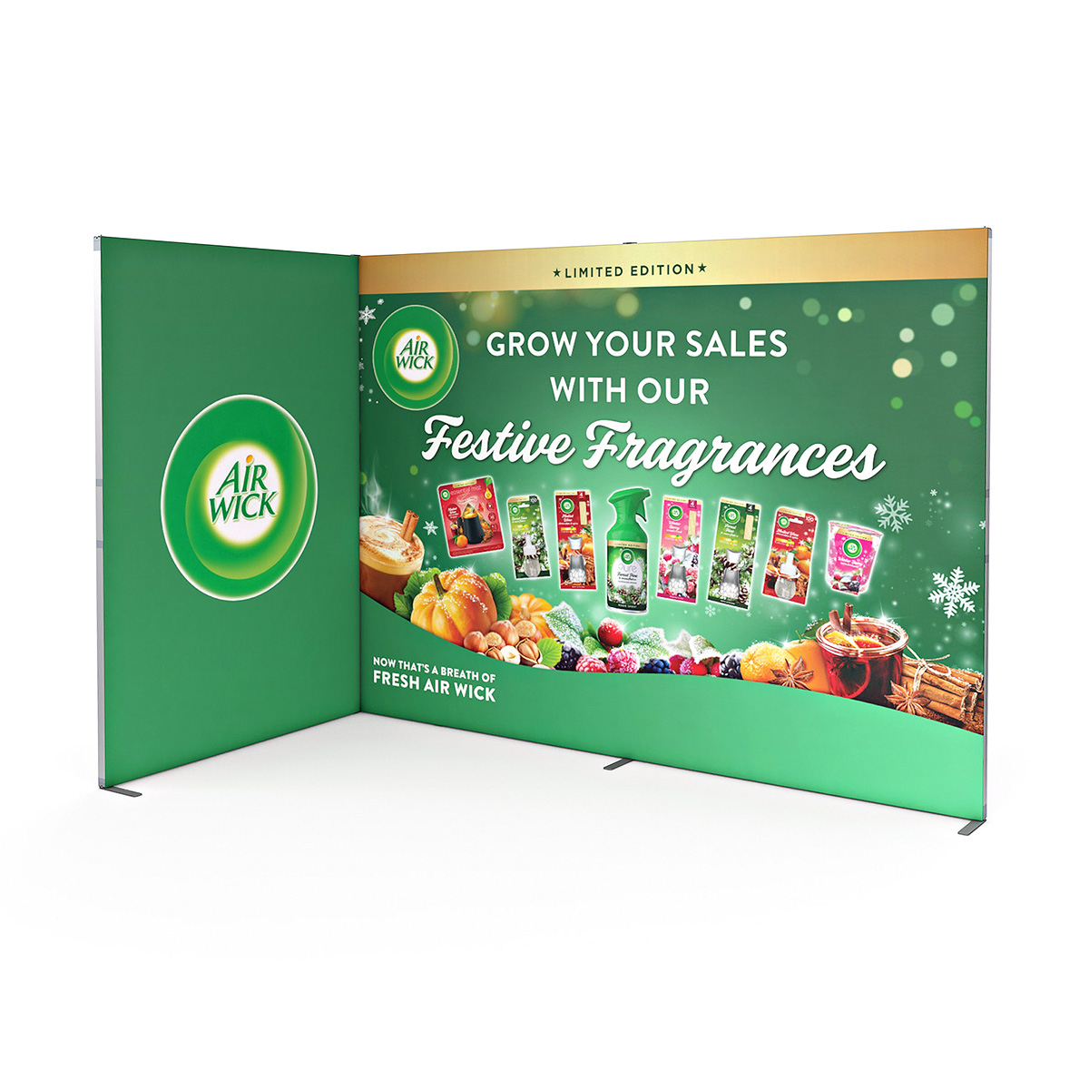 FABLOK® SEG Fabric Exhibition Stand Corner Display Booth 3x2.