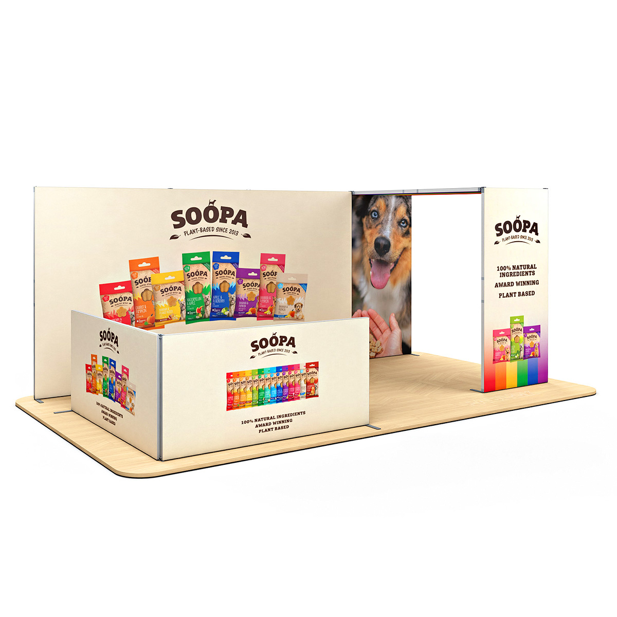 FABLOK<sup>®</sup> Tension Fabric Display Exhibition Stand Booth Backdrop 5x3