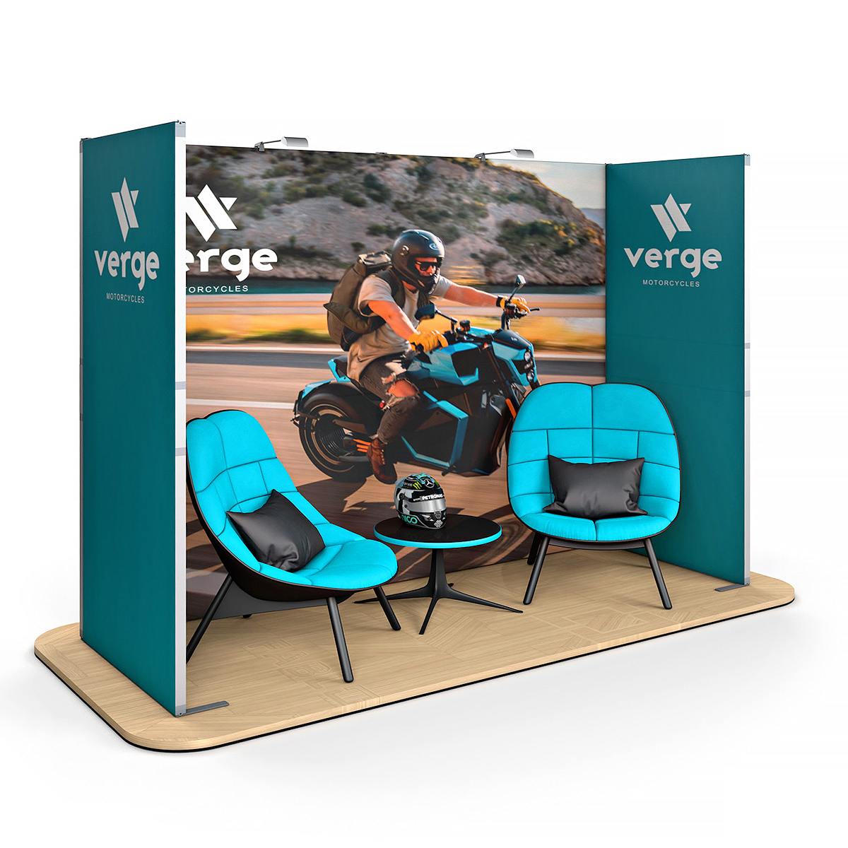FABLOK® Fabric Exhibition Stand Corner Display 3x1