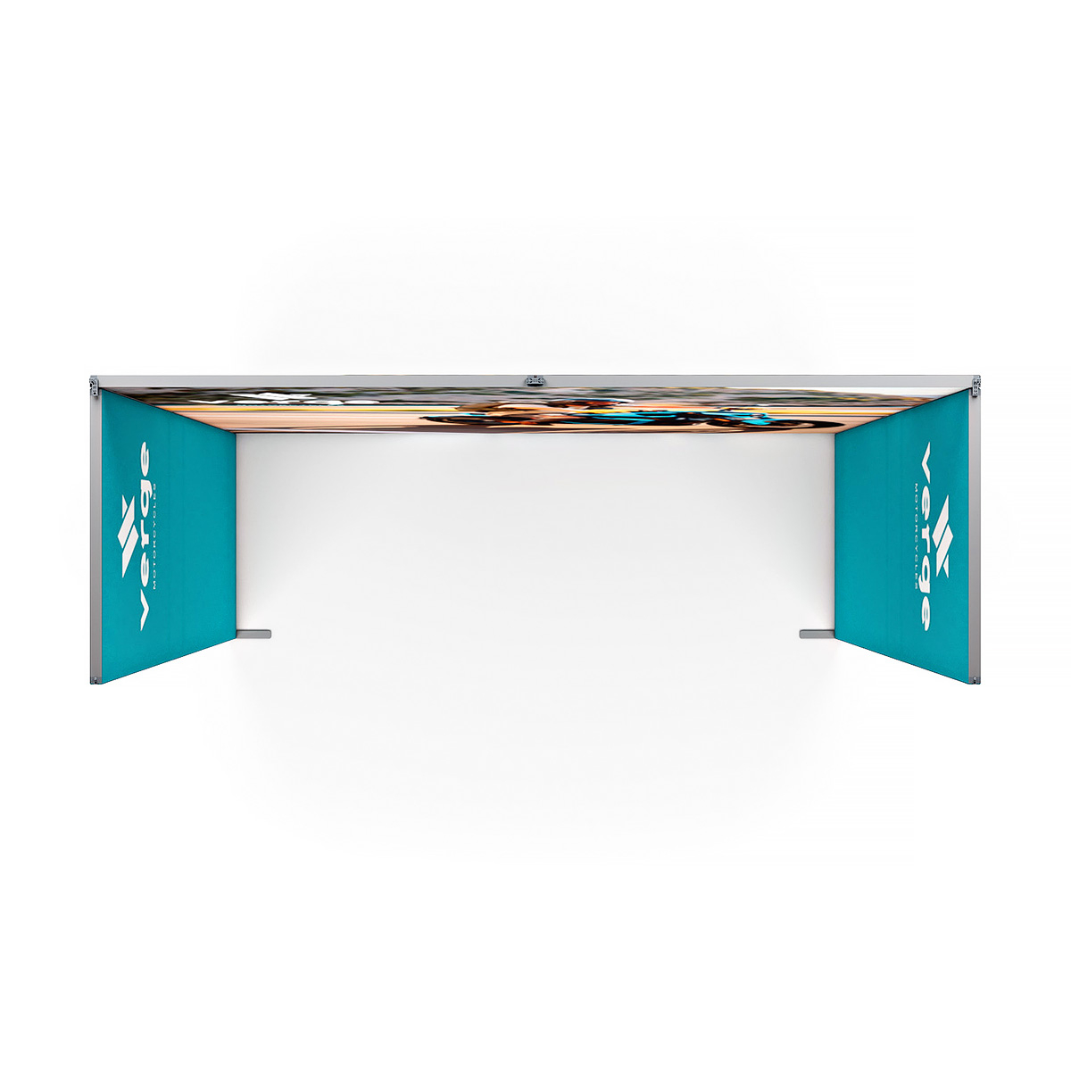 Overhead Floor Plan of 3m x 1m FABLOK® Exhibition Stand Corner Booth