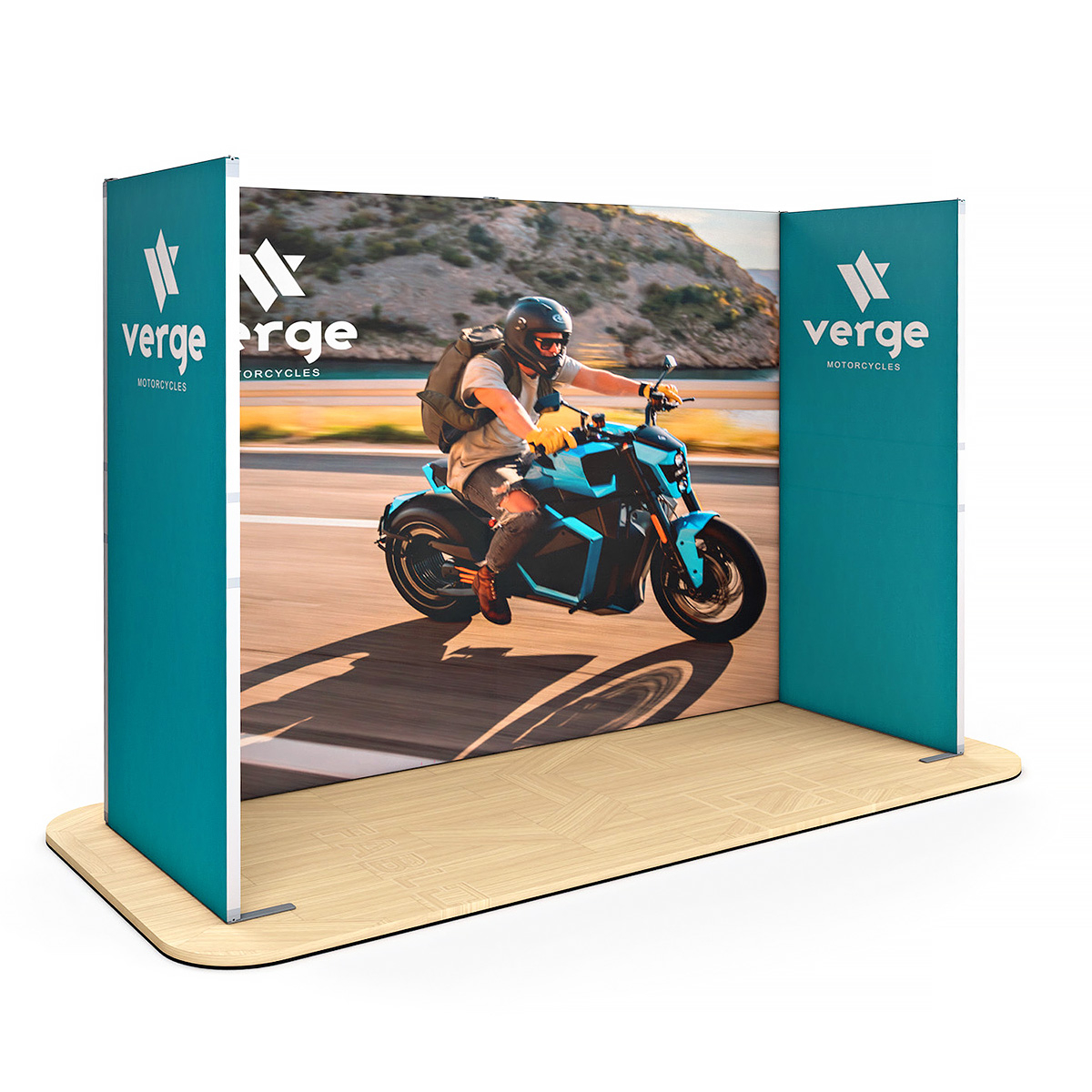 FABLOK® Tension Fabric Display Stand Exhibition Backdrop Corner Display 3x1