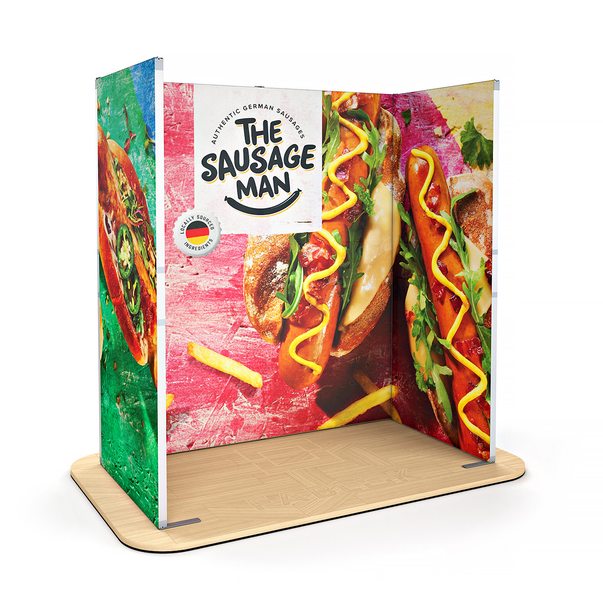 FABLOK® Tension Fabric Display Stand Exhibition Backdrop Corner Display 2x1